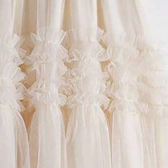 Luxe Cream High Waisted Mesh Flowy Skirt - Picture 6 of 8